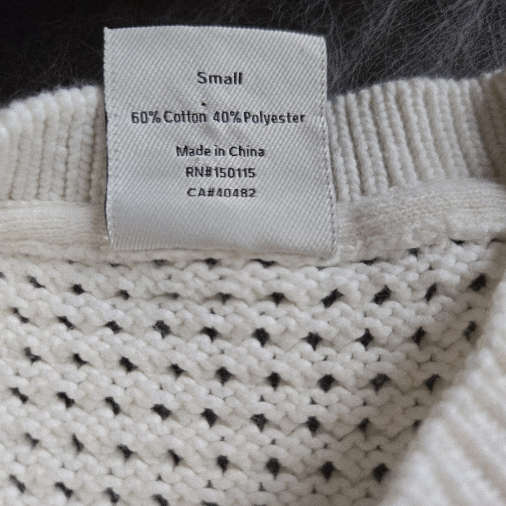 Varley Randal Crop Knit Tank Top Sweater S EUC Coastal Spring Crochet Parisian - Picture 15 of 16